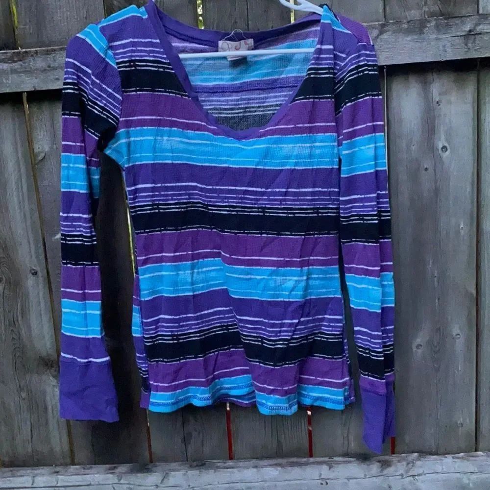 Stripped thermal top sz. L